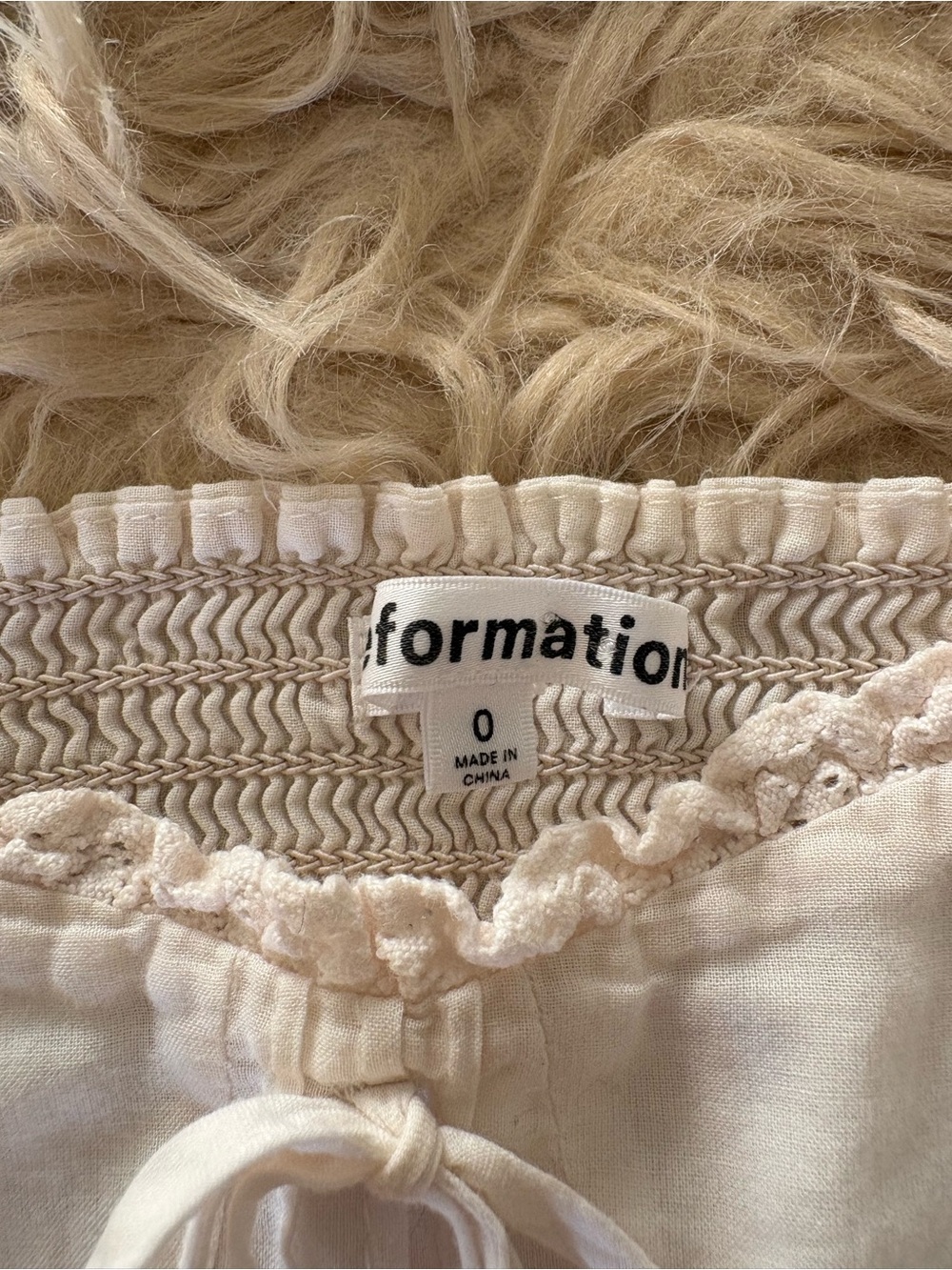Reformation Cream Isadora Longsleeve Top - Picture 3 of 5
